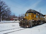 "Ol' Mr. Mustard" WSOR 4053 approaching Williams Drive bound for Janesville